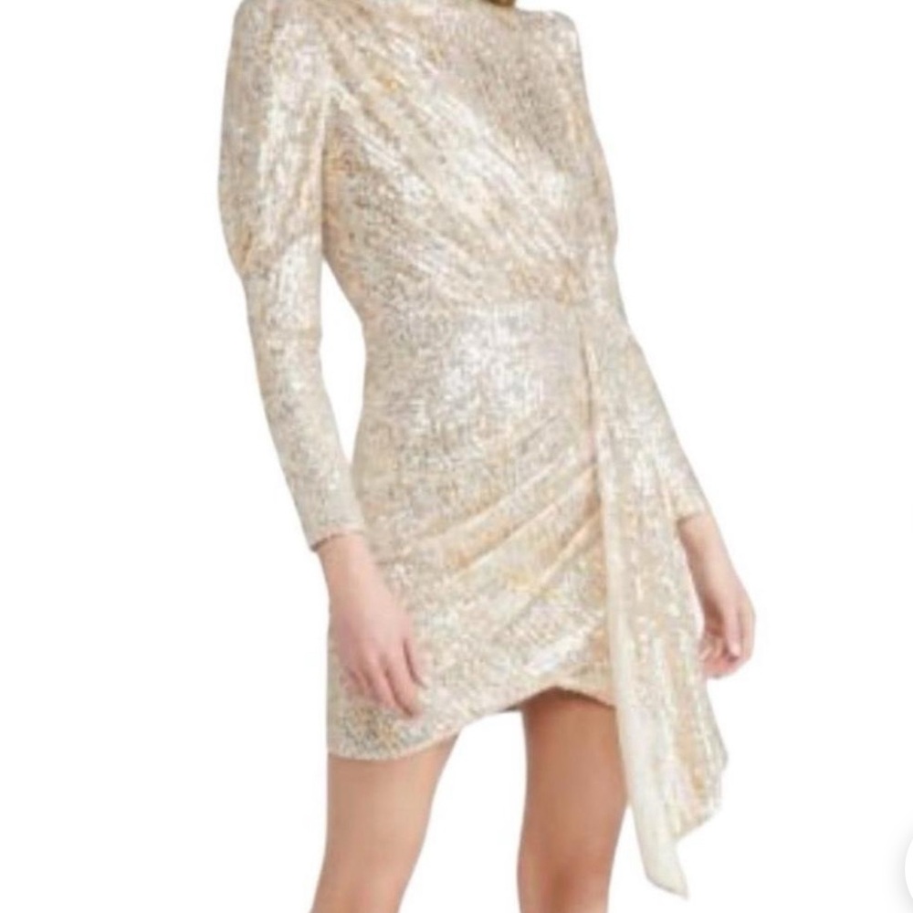 Saylor Sequin Long Sleeve Dress NWOT